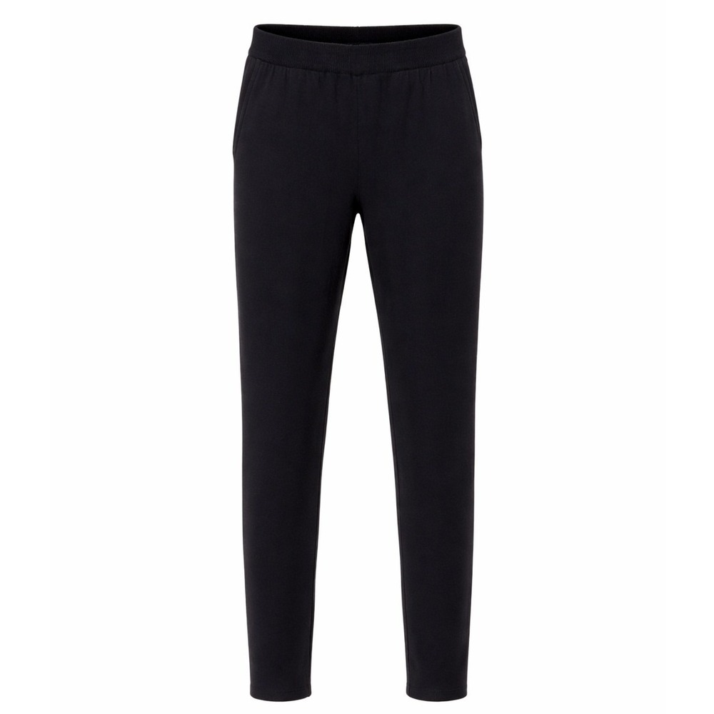 Belford Cashmere Pants Womens Small 100% Cashmere Black Solid Slim Fit Modern